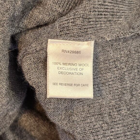 Pendleton Gray Merino Wool Cardigan Sweater Size M Button Front Classic - Picture 4 of 4